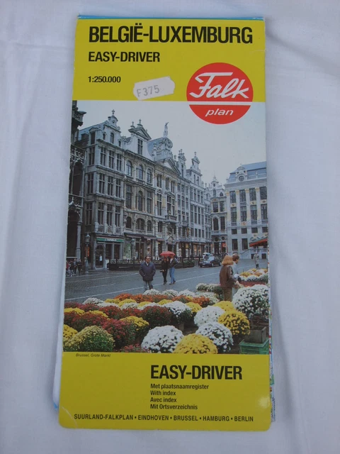 Falk Plan Belgium - Luxemburg Easy Driver Map with Index 1:250000