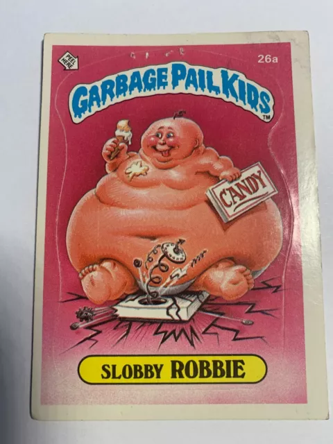 1985 Topps Garbage Pail Kids * Original Series 1 *  #26a SLOBBY ROBBIE Matte OS1