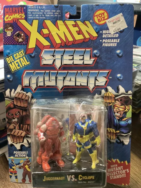 VINTAGE Toybiz 1994 Marvel X-MEN Steel Mutants JUGGERNAUT vs CYCLOPS New