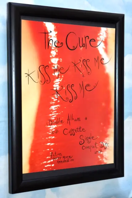 THE CURE band FRAMED A4 kiss kiss me 1987 ALBUM original promo ART poster