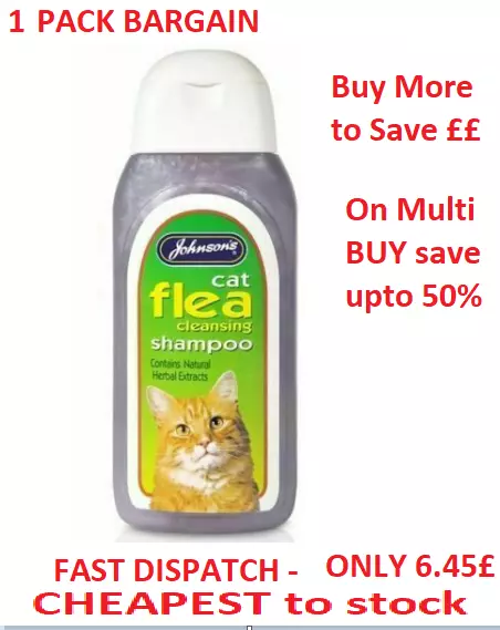 Johnsons Cat Flea Cleansing Shampoo - 200ml