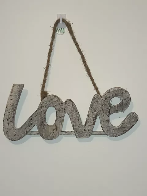 LOVE Wooden Shabby Chic Decorative Wall Hang Brand New