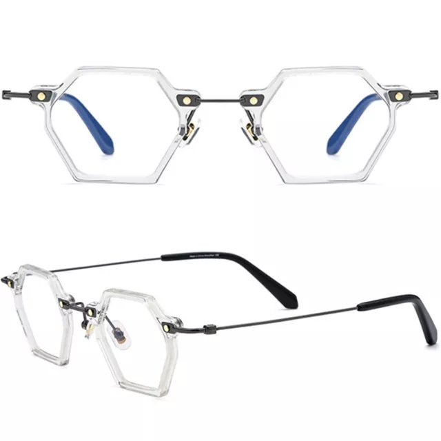 Bespoke Titanium Frame Polygon Acetate Bifocals Reading Glasses Readers B