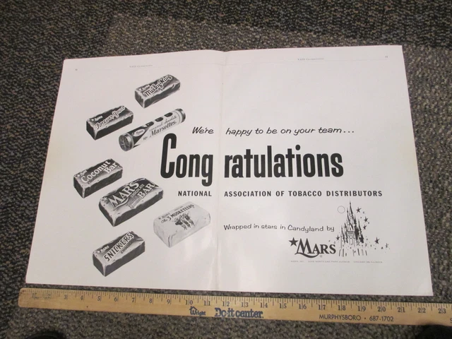 trade mag ad 1958 MARS candy bar Milky Way Snickers 3 Musketeers Forever Yours