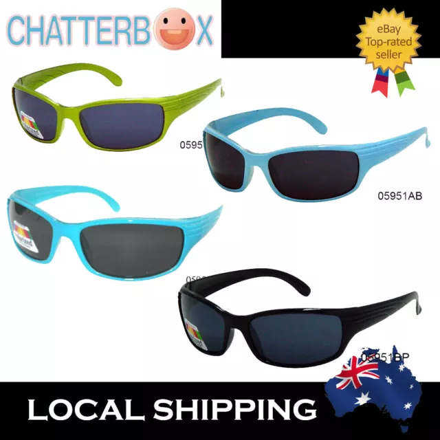 Kid Boys Cool Colorful Sunglasses Sporty Wrap/Polarized Available