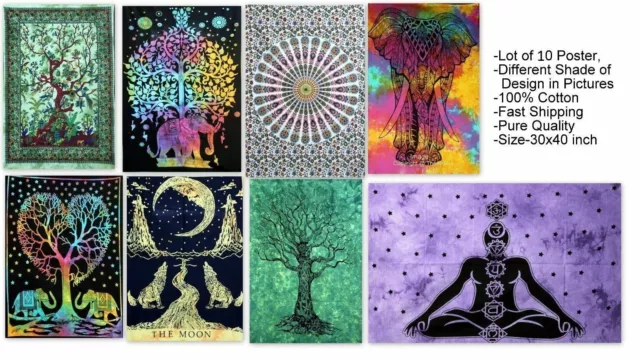 Tapisserie Mandala Tenture Mural Literie Coton Affiche Lot de Vente en Gros 10