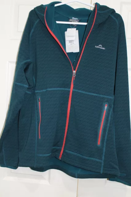 New Kathmandu Xt Surna Hooded Jacket Mens Deep Teal Size Xxl Rrp $349