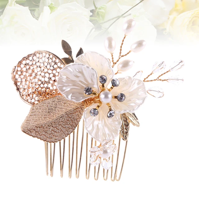 Casdre Peigne à Cheveux De Mariée Avec Perles Et Strass Pour Mariée