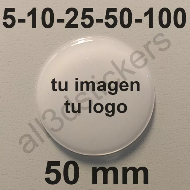 Pegatinas Personalizadas Logo Imagen Resina 50 mm Adhesivos Relieve 3D Negocio