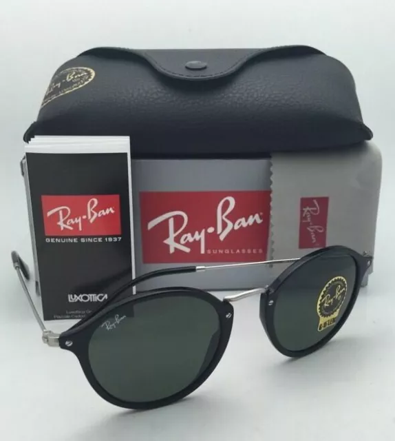 New Ray-Ban Sunglasses ICONS RB 2447 901 49-21 Black & Gunmetal w/G15 Green Lens