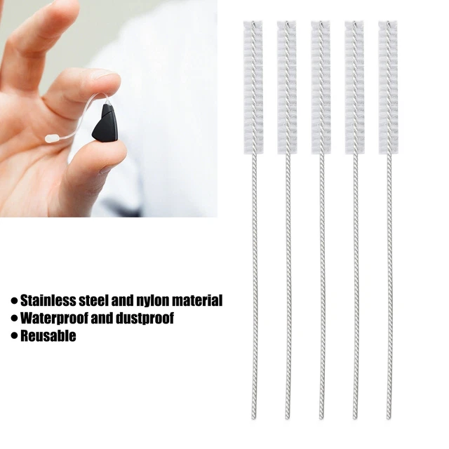 10 pz 2,5 mm Apparecchio acustico Spazzola Sfiato Professionale Nylon Apparecchio Uditivo Capelli Tubo Kf9
