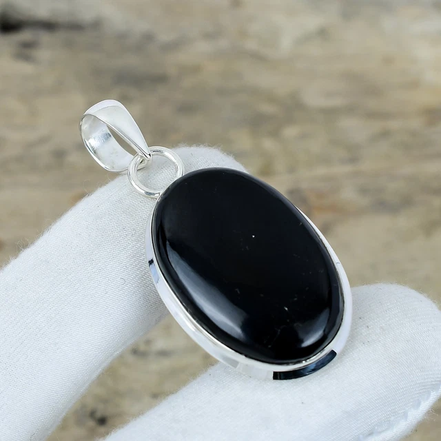 Vert Jasper Gemme Collier Plaqué Argent Handmade Bijoux Cadeau 24 Gms N