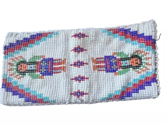 Wallet Native American Indian Beaded Leather Purse