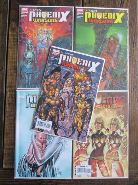 Marvel 2006 X-MEN PHOENIX WARSONG Comic Book Issue 1-5 Complete Series 2 3 4 Set