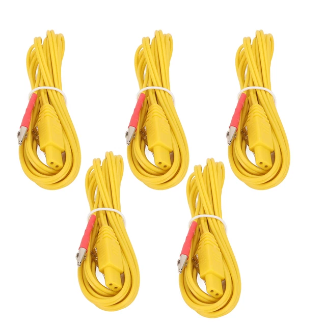 5pcs Fil 'électrode à Clip Fils De Plomb 'électrode Professionnelle Pour