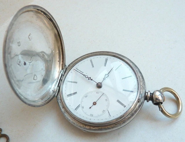 Montre Gousset Savonnette Homme En Argent Massif 19ème Siècle - Vintage, Marque Lip, Mécanique