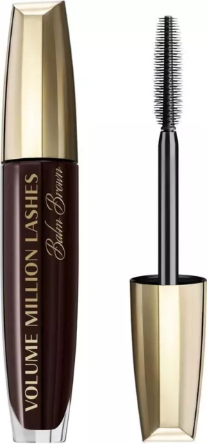 Loreal Paris Volume Million Lashes Balm Brown 8.9ml - Brown Mascara - (49)