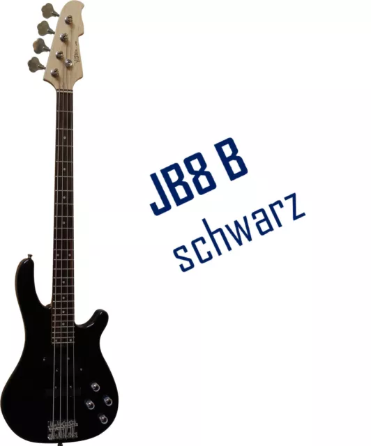 E-Bass,JB8 von MSA-MIT-Gigbag-Tasche+ Band +Piks,Kabel,weitere FARBEN, SET!n 2