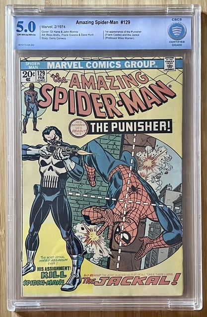 Amazing Spider-Man #129 (1974) CBCS 5.0 1st App of the Punisher, Jackal, Marvel