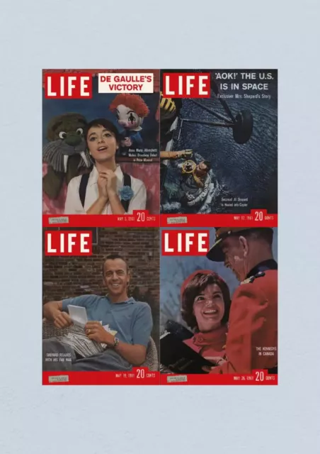Life Magazine Lot of 4 Full Month May 1961 5, 12, 19, 26 Civil Rights Era