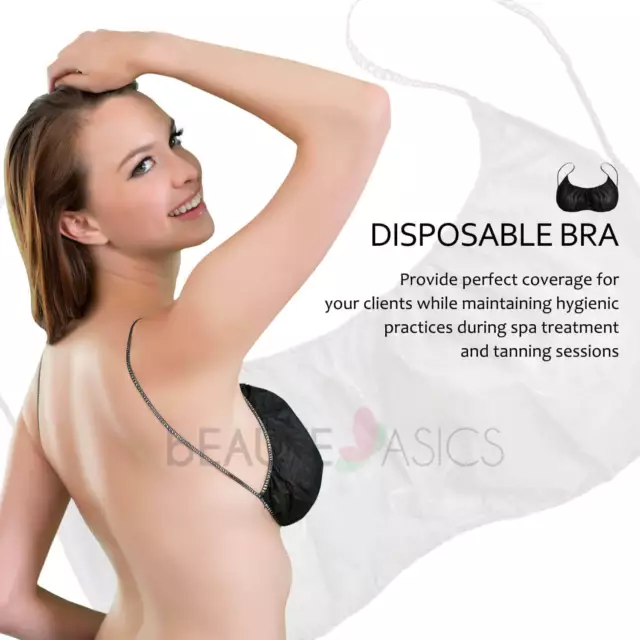 12-Pc Disposable Bra, Women's Underwear for Travel, Tanning, Skin Care Treatment 3
