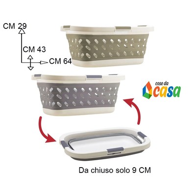 Curver Portabiancheria Cesto Curver Infinity 60l Stile Scandinavo 