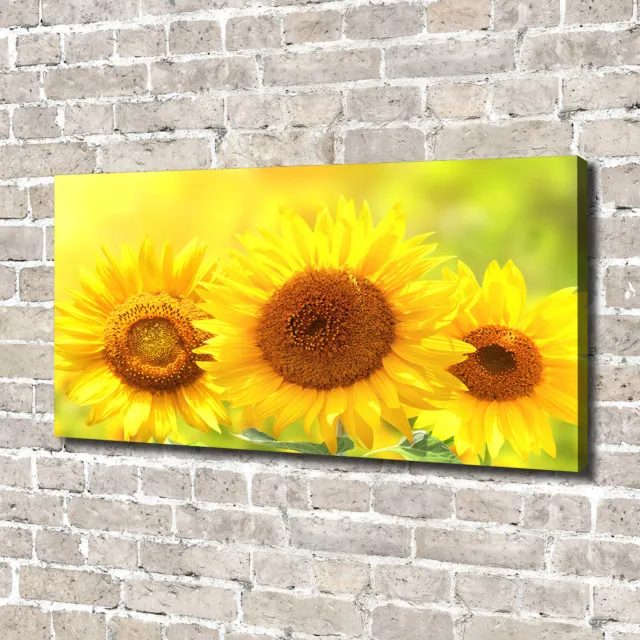 Los Mejores Cuadros Modernos para Decorar el Salón 140x70 Girasoles