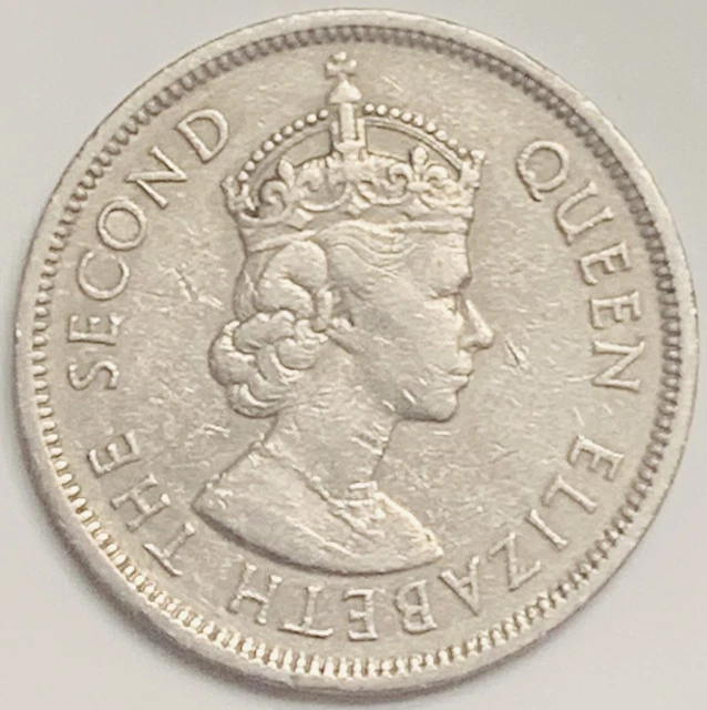 1960KN Hong Kong Dollar KM# 31.1 Circulated Condition