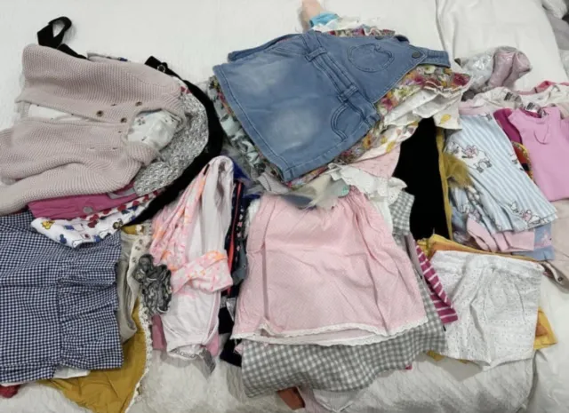 Bulk Girls Clothes USED, Size 1 incl 12m-18m, over 80 items