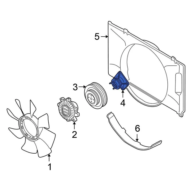 For Mitsubishi Montero 95-06 Mitsubishi Engine Cooling Fan Clutch Bracket