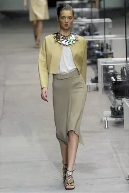 Yves Saint Laurent YSL 2008 S/S runway one shoulder dress not gown jacket coat