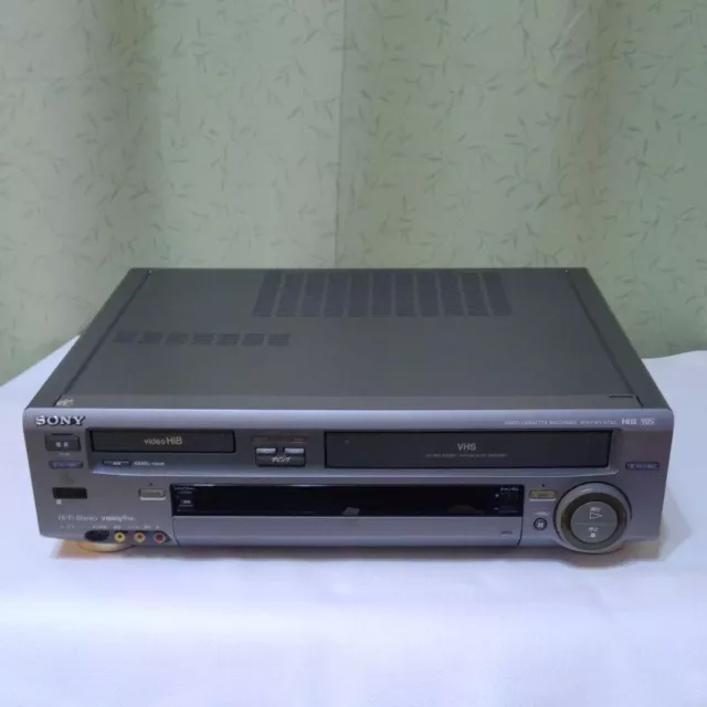 Sony WV-H5 Hi8 8mm VHS VCR Video Deck Player Maintained Tested Japan  [Excellent]