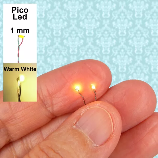 2 Pico LED Lighting Kit for 1/144, 1/48, 1/24 Scale Dollhouse Miniature Easy DIY