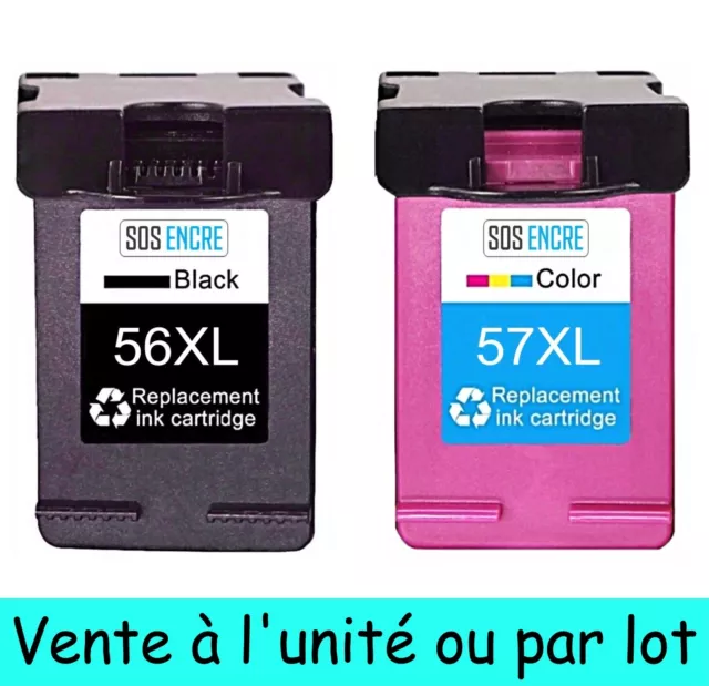 SOS ENCRE - Cartouches d'encre compatibles avec HP 56 57 XL à l'unité ou par Lot