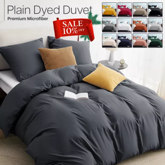 Luxury Reversible Duvet Cover Quilt Covers Bedding Set Single Double King Size