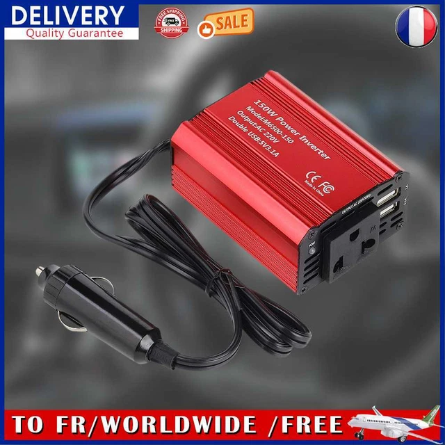 150W Automobile Inverter Converter 12V 110V/220V for Car Audio TV (Red EU)