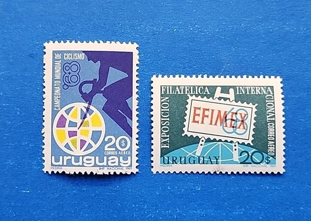 Uruguay Stamps, Scott C347-C348 Complete Sets MLH