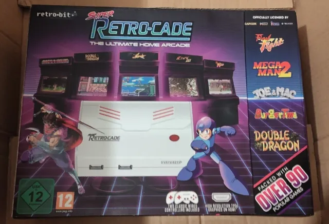 NEW Super RetroCade Retro-Bit 90 Game Arcade Console inc 2 Controllers...