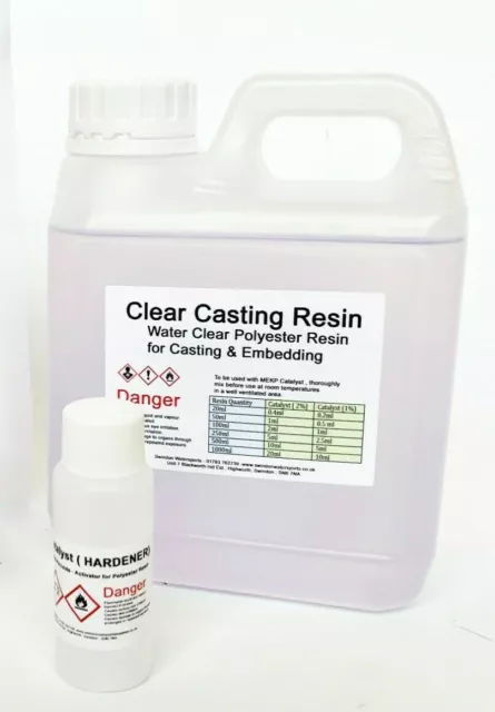 Casting Resin Water Clear Kit - moulding, casting ,crafts -BASIC