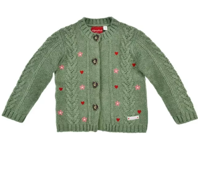 86763 Bondi cardigan tradizionale gilet di cardigan gilet giacca NUOVO verde taglia 128