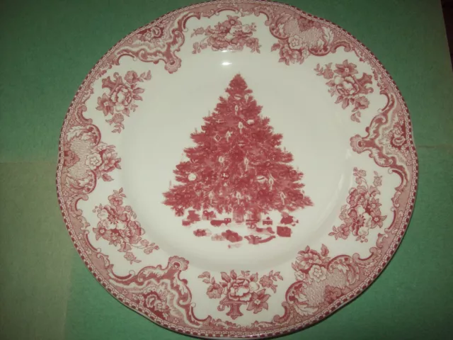 JOHNSON BROs OLD BRITAIN CASTLES CHRISTMAS TREE DINNER PLATE 10 1/2" ENGLAND