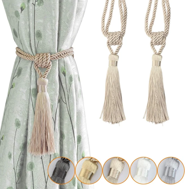 Curtain Tiebacks Tassel Tie-Backs, Rope Curtain Tie Backs Handmade Curtain Holdb