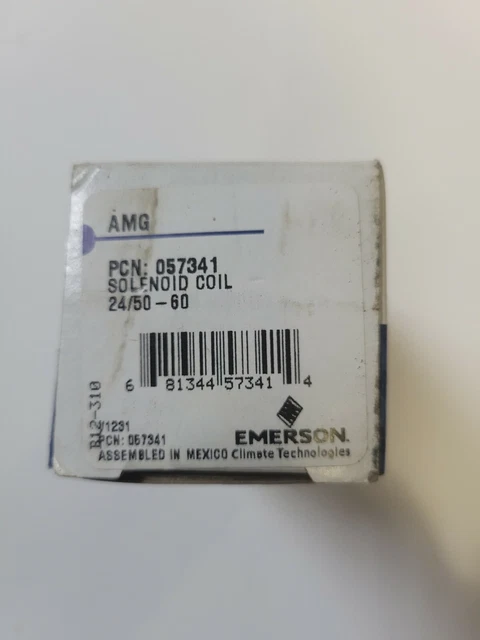 Emerson Solenoid Coil AMG 24/50-60 PCN 057341 NEW UNUSED Complete in Box