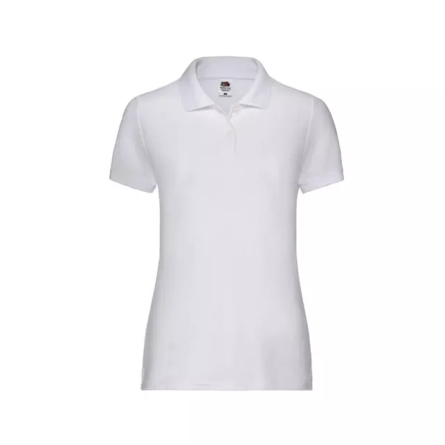 Womens Plain Lady Fit Casual Polo Shirt Work Top workwear bargain 3