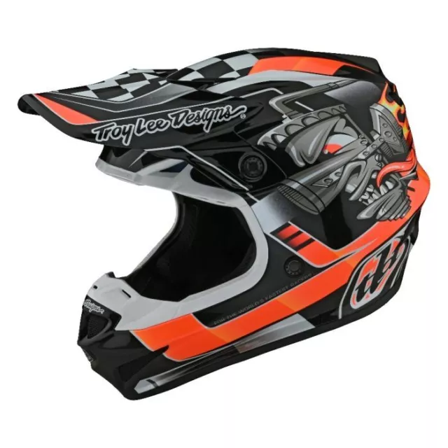 2024 Troy Lee Designs TLD SE4 MIPS POLY Motocross Helmet CARB BLACK Adults