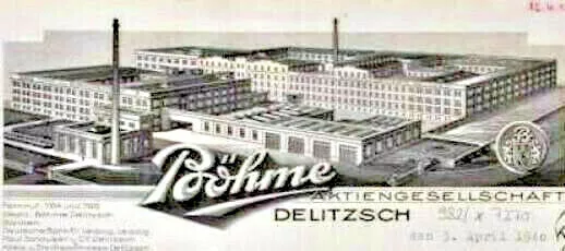 Böhme AG Delitzsch hist. Aktie 1941 Sachsen Leipzig Wissoll Halloren Schokolade