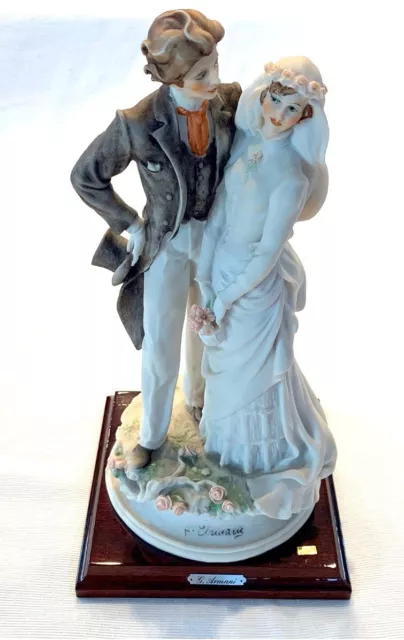 Giuseppe  Armani “Bride and Groom” figurine Capodimonte Made In Italy 1984