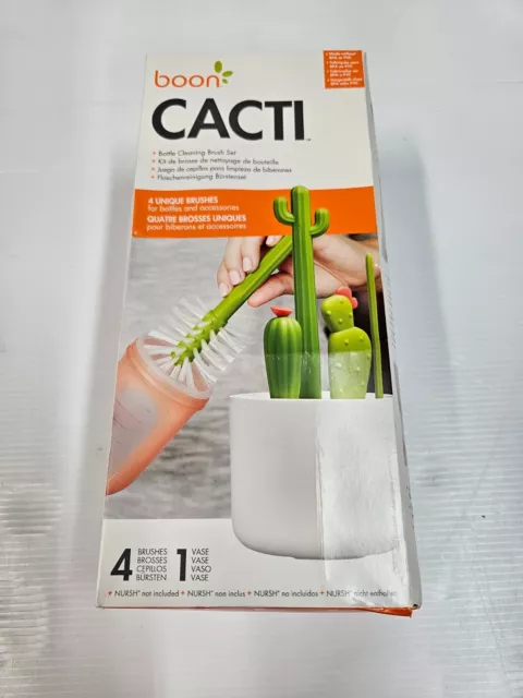 Boon CACTI Bottle Cleaning Brush Set 4 unique brushes - NEW