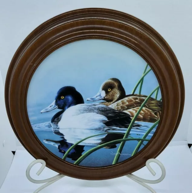 WS George Federal Duck Stamp Collector Plate Lesser Scaup Neal Anderson 1990 1st