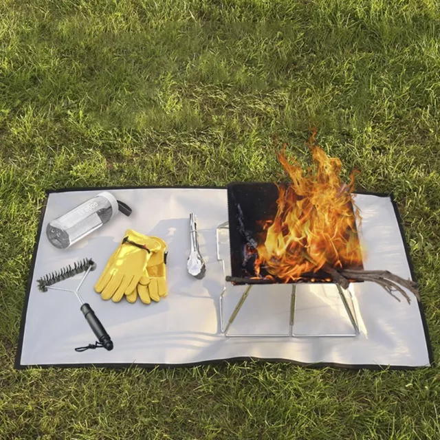 High-Temperature Barbecue Floor Mat Resistant Fiberglass Fire Blanket  Camping